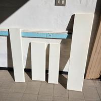 Mensole in legno nobilitato in pvc bianco