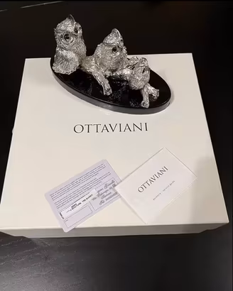 Statuetta Ottaviani Tre 3 Gufetti Idea Regali