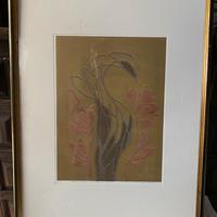 Quadro floreale acquaforte Cornachin