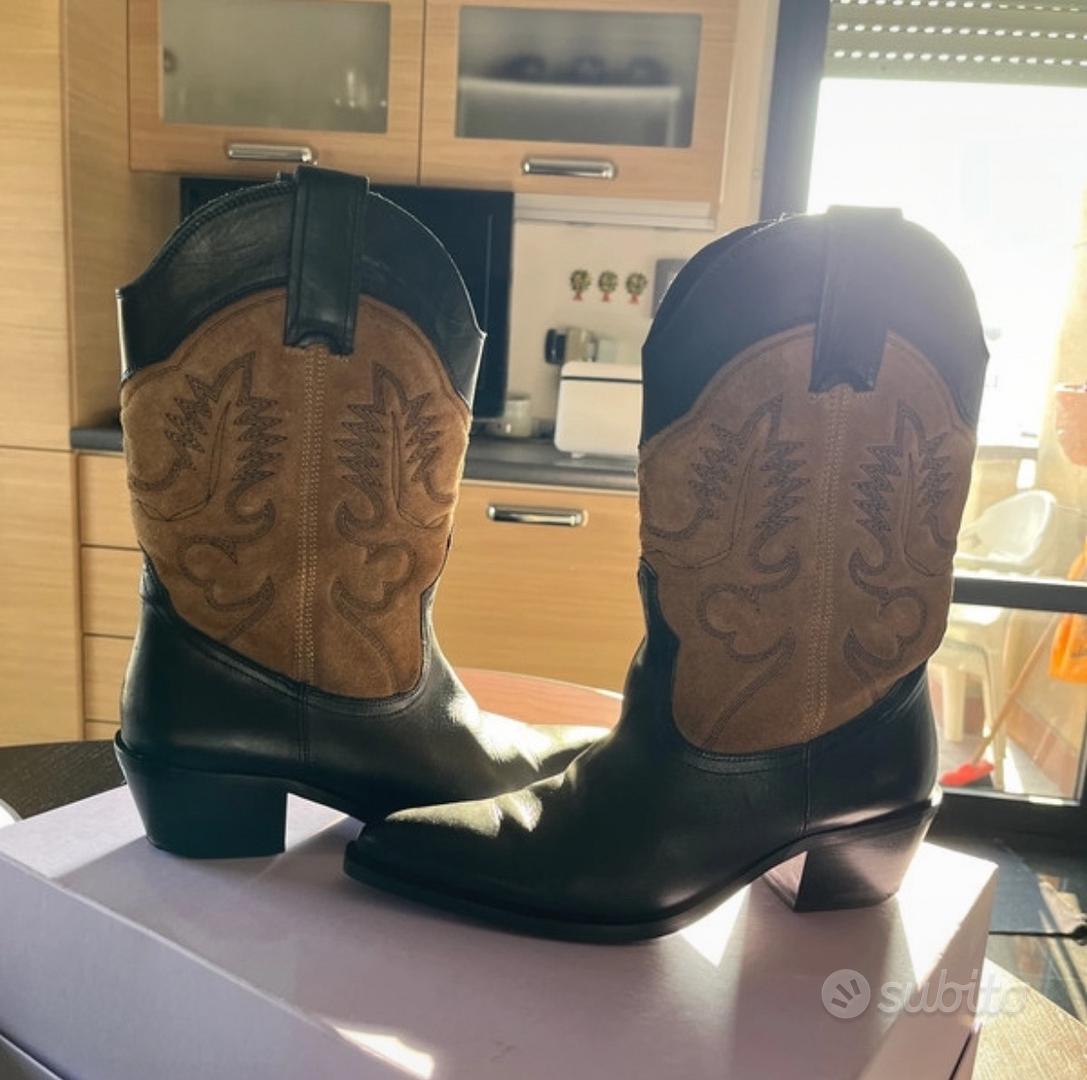 Stivale texano pelle Zara taglia 39 Abbigliamento e Accessori In vendita a Parma