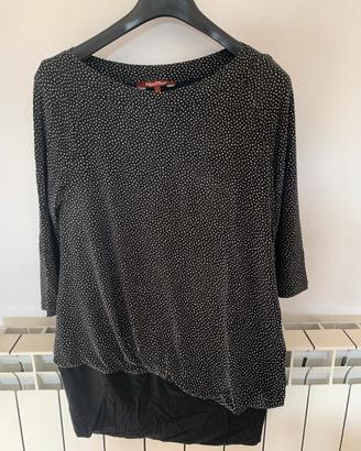 Maglia nera a pois Max Mara taglia M