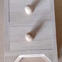 Porta Oggetti Mini Cassettiera 2 Cassetti In Legno