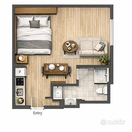 Monolocale in zona Navile