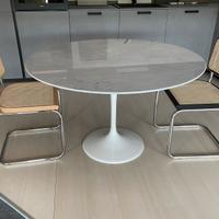 Set completo Tavolo tulip 120 cm + 4 sedie cesca