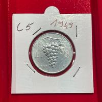 5 Lire 1949 Uva - Repubblica Italiana