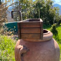 Porta vasi fiore da balcone in legno