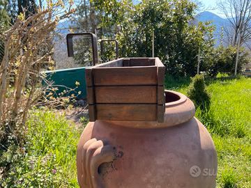 Porta vasi fiore da balcone in legno