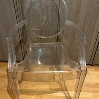 Sedia Kartell modello Louis Ghost by Starck