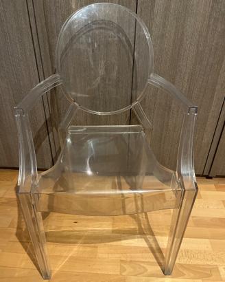 Sedia Kartell modello Louis Ghost by Starck