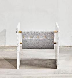 Poltrona in vero marmo dí Carrara