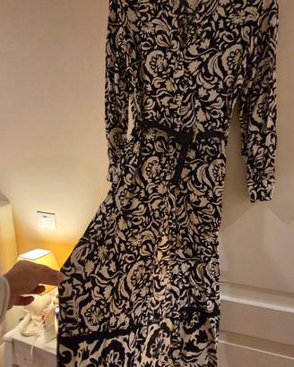 Abito lungo Zara tg xs  nero e bianco.