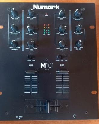 Numark M101 Mixer USB 2 canali per DJ, USB