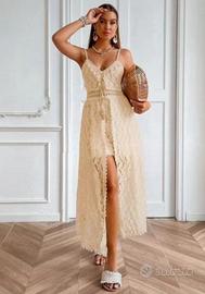 tuta abito donna pizzo sangallo