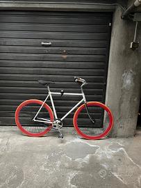 Bicicletta da pista/passeggio con forcela cromata