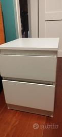 Comodino Ikea bianco 