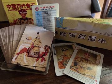 Carte da gioco- 2 mazzi “Imperatori cinesi “+ 1
