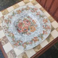 Piatto in vetro decoupage