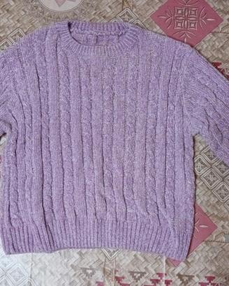 Maglione Lavorato a Trecce Stile Cozy