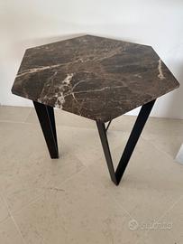 Tavolino da salotto in marmo Emperador Dark