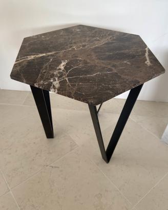 Tavolino da salotto in marmo Emperador Dark