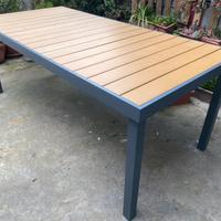 TAVOLO ALLUMINIO E POLYWOOD 160x90