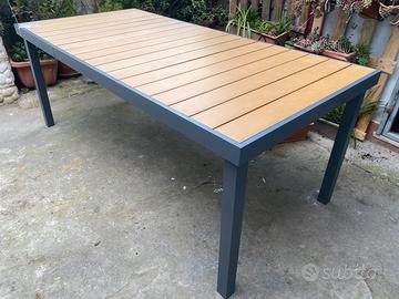 TAVOLO ALLUMINIO E POLYWOOD 160x90