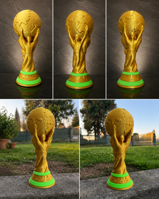 TROFEO COPPA DEL MONDO REPLICA, DIMENSIONI REALI !