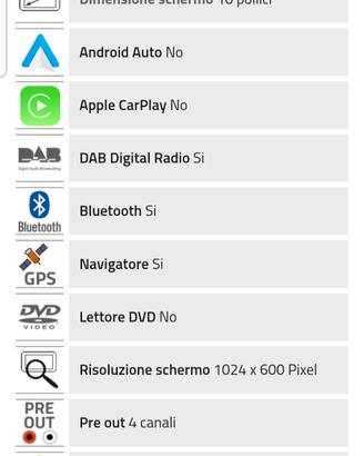 monitor doppio din PHONOCAR 10 pollici 