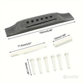 Ponte palissandro Saddle pin e nut chitarra