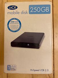 Disco rigido mobile LaCie da 250 GB con USB 2.0