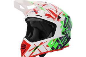 Casco Acerbis X-Track BIANCO ROSSO VERDE VIOLA S