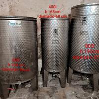 contenitori acciaio Inox per olio