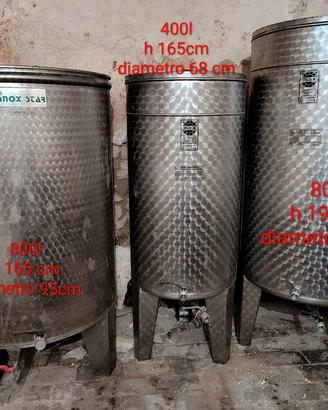 contenitori acciaio Inox per olio