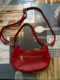 Borsa in vera pelle Rossa