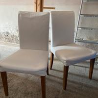 2 Sedie Ikea con fodera