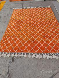 tappeto di lana arancione 3/2 m