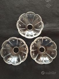 Vecchie bobeche coppette in vetro cristallo