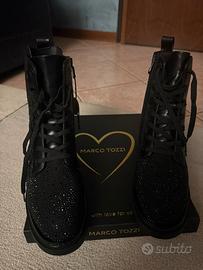 Marco Tozzi Stivaletti Black Glitter Casual tg. 39