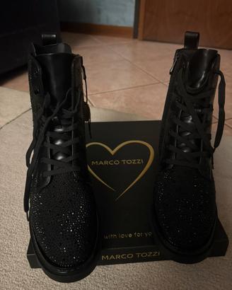Marco Tozzi Stivaletti Black Glitter Casual tg. 39