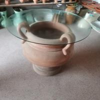 tavolo vaso terrracotta fatto a mano alta 75 cm 