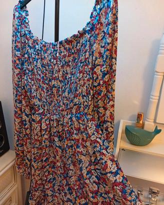vestito in chiffon viscosa 100%