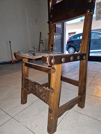 sedie classiche seduta e schienale in cuoio