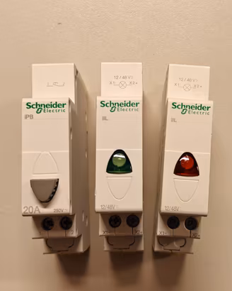 luce e pulsante schneider 12/48V