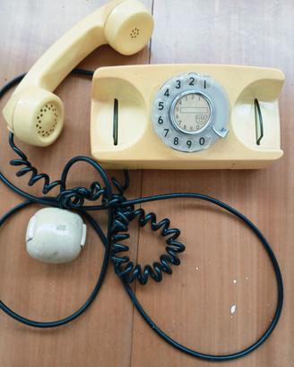 telefono vintage giallo  a rotella Starlite