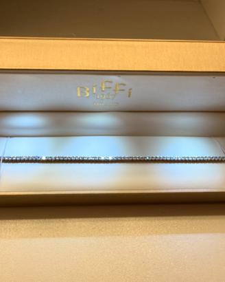 Bracciale tennis oro bianco 18kt diamanti naturali