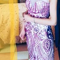 Abito lungo Cerimonia Fucsia Donna Taglia 36