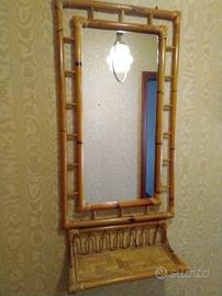 Set di accessori di arredo in vimini Vintage