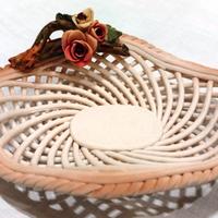 CESTINO INTRECCIATO in 100% CERAMICA CAPODIMONTE.
