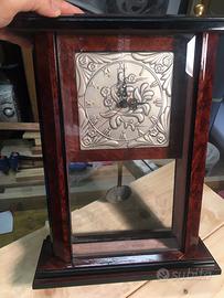 Orologio anni 90 legno e argento