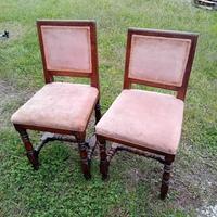 2 sedie primi 900 con gambe tornite 